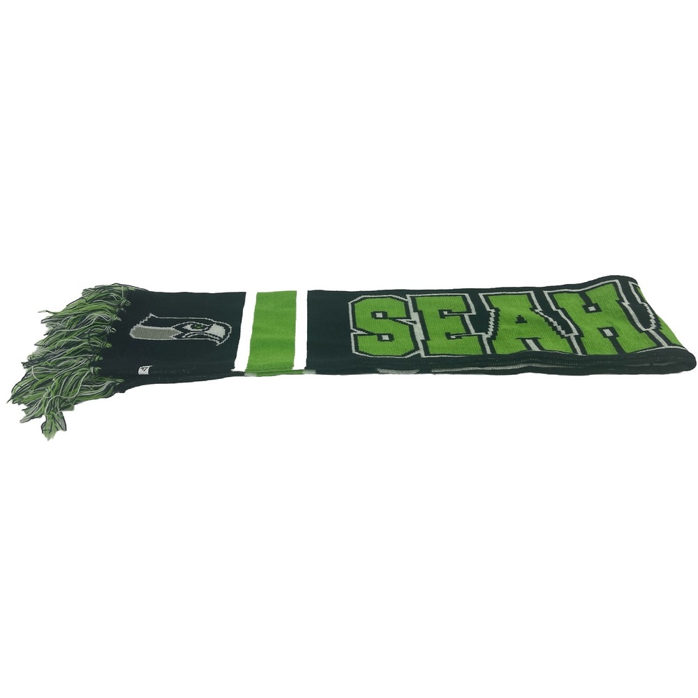 Seattle‎ Seahawks NFL Retro Knit Winter Scarf  Double Sided
